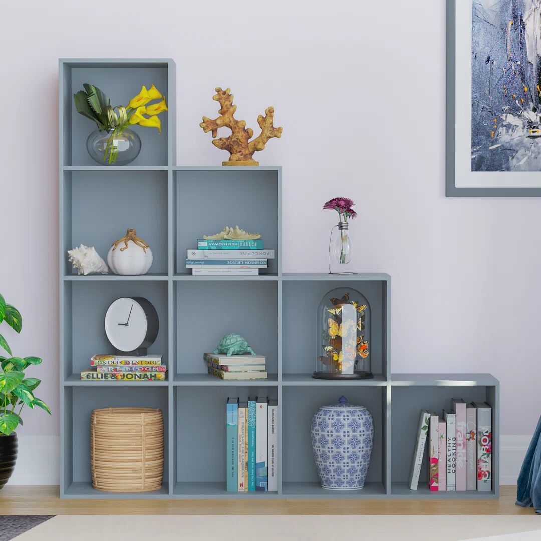 Photos - Wall Shelf Lassic Durham Bookcase gray 128.0 H x 128.0 W x 29.0 D cm