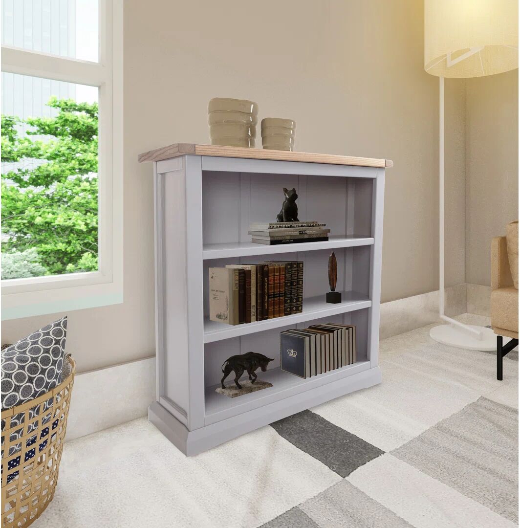 Photos - Wall Shelf August Grove Alizeh Bookcase brown/gray/white 90.0 H x 90.0 W x 30.0 D cm