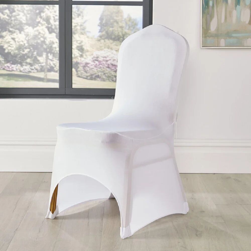 Photos - Furniture Cover Symple Stuff Spandex Arched Front Chair Cover Wedding Banquet Party white