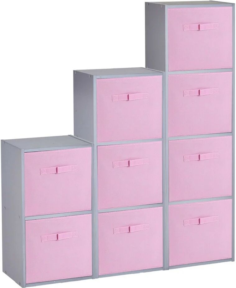 Photos - Wall Shelf Rebrilliant Faunce Bookcase pink 90.5 H x 89.0 W x 29.0 D cm