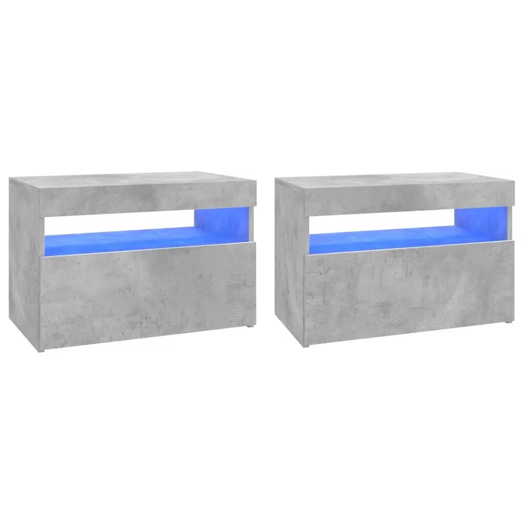 Photos - Mount/Stand Mirielle Ivy Bronx TV Cabinets With LED Lights 2 Pcs 60X35x40 Cm gray 40.0