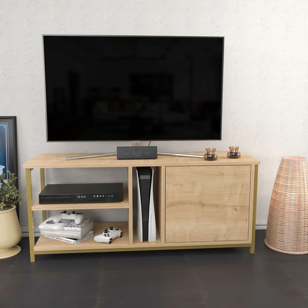 Photos - Mount/Stand Wade Logan Tildenville TV Stand for TVs up to 55" yellow/brown 51.0 H x 12