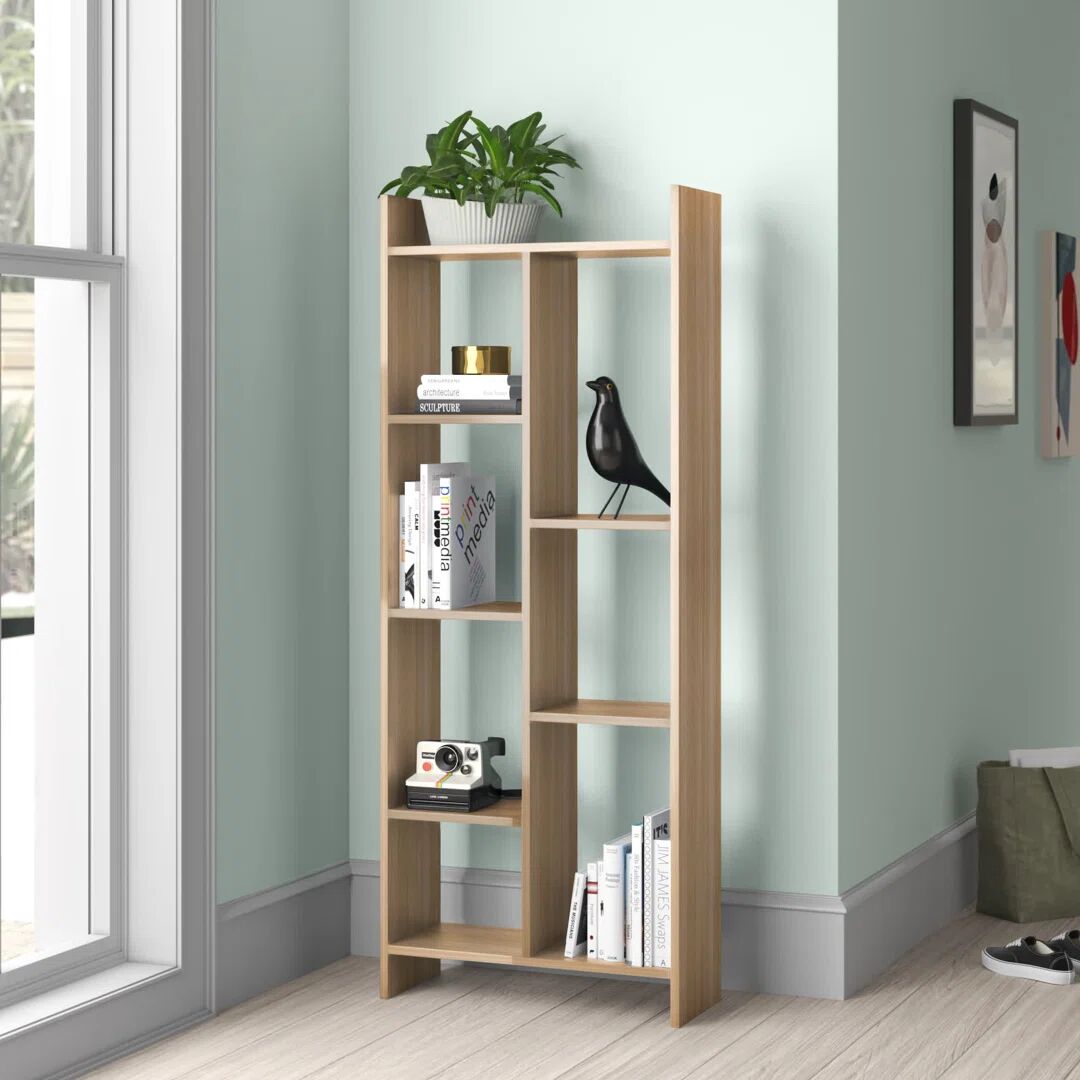 Photos - Wall Shelf Hykkon Krista Bookcase brown 160.0 H x 63.2 W x 25.0 D cm