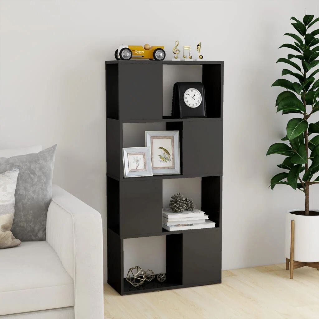 Photos - Wall Shelf Ebern Designs Ayad Bookcase gray 124.5 H x 60.0 W x 24.0 D cm