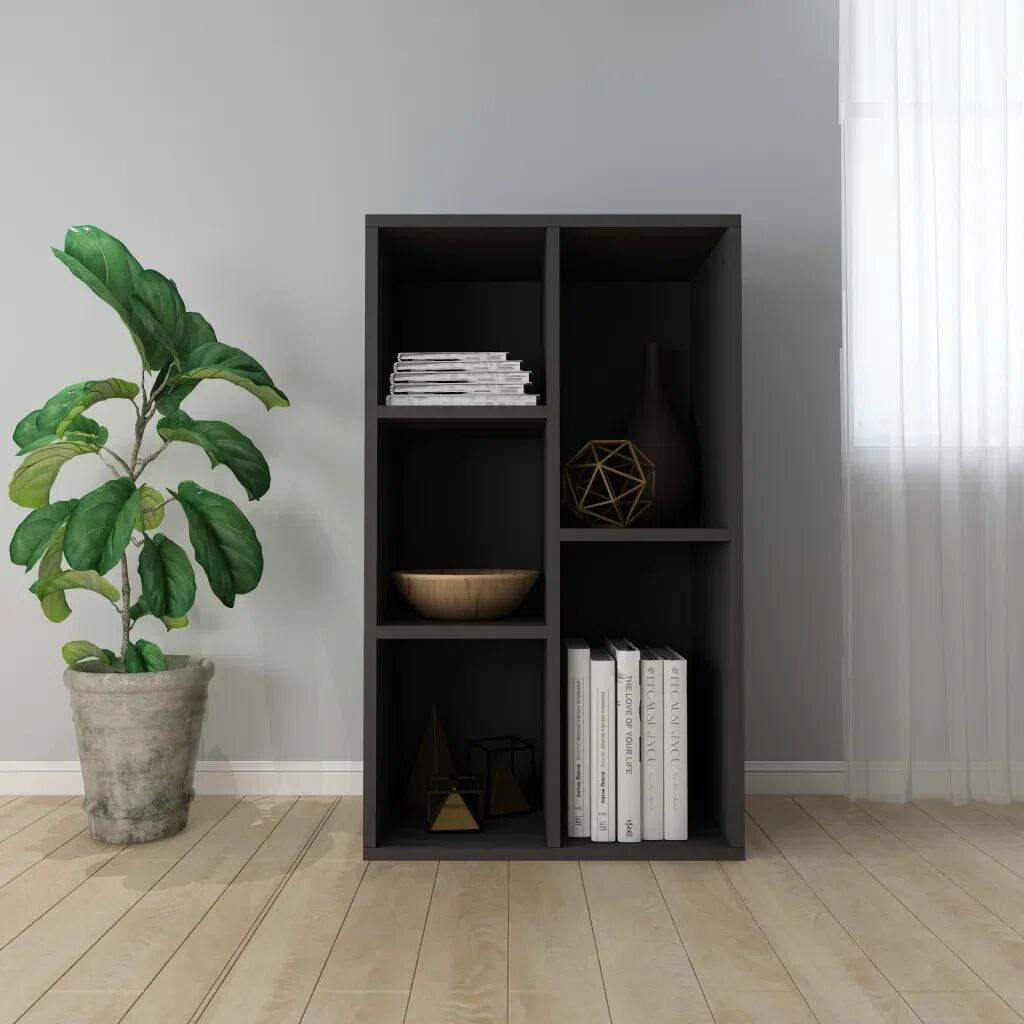 Photos - Wall Shelf Ebern Designs Haydon Bookcase black 80.0 H x 50.0 W x 25.0 D cm