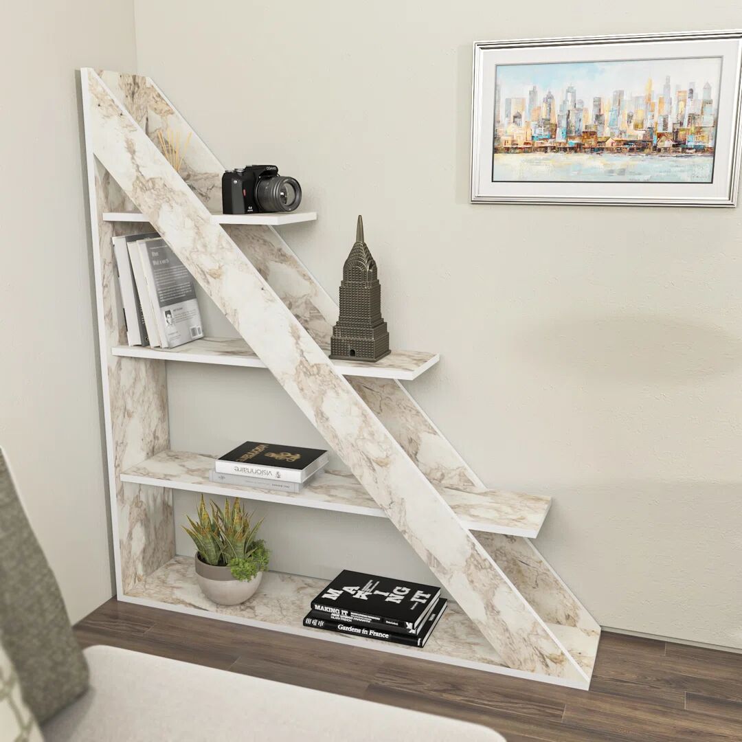 Photos - Wall Shelf Metro Ladder Bookcase white 131.8 H x 120.0 W x 25.0 D cm