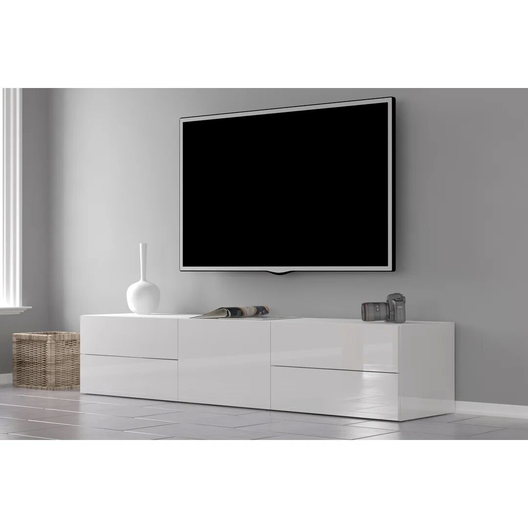 Photos - Mount/Stand Wade Logan Ahanu TV Stand for TVs up to 75" white 35.5 H cm