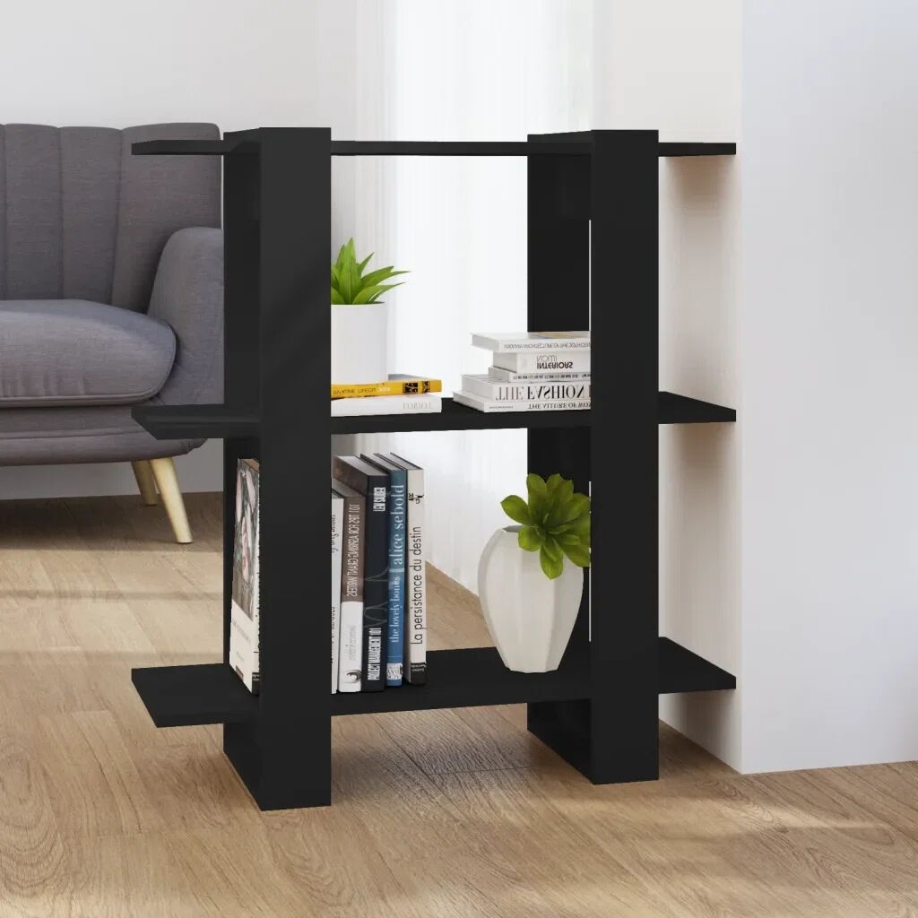 Photos - Wall Shelf Ebern Designs Gendrutis 87Cm H Bookcase black 87.0 H x 80.0 W x 30.0 D cm