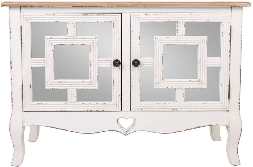 Photos - Storage Сabinet Lily Manor Hinkle 83cm Wide Sideboard brown/white 56.5 H x 83.0 W x 36.0 D