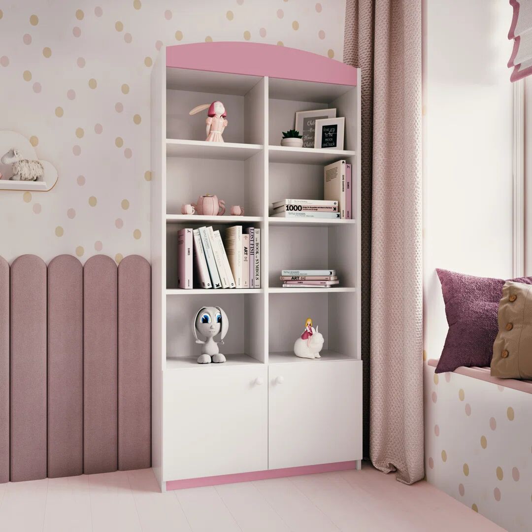 Photos - Wall Shelf Mack + Milo Mahoney 90Cm Bookcase pink 185.0 H x 90.0 W x 35.0 D cm