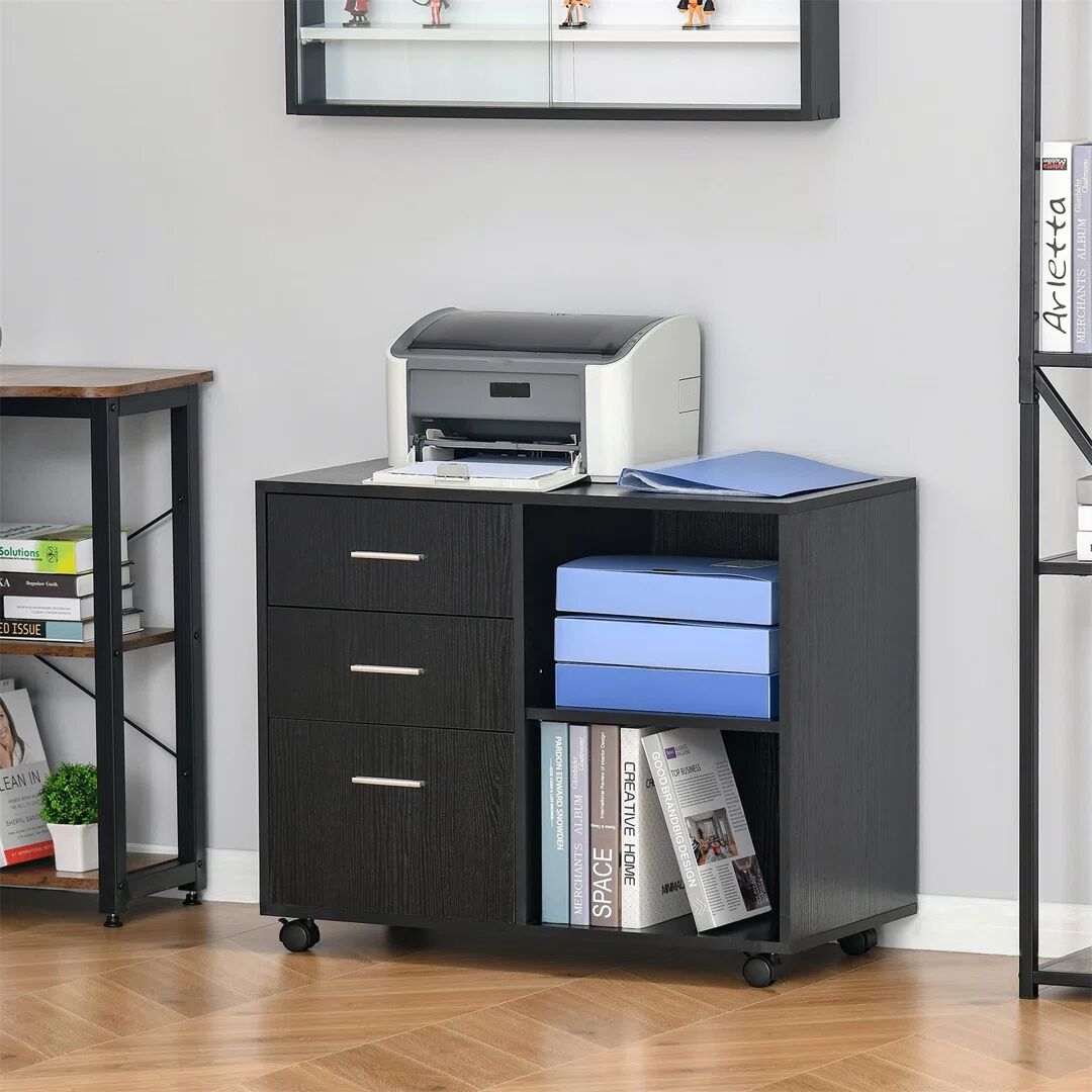 Photos - Wardrobe Levi Beer Freestanding Printer Stand Unit Office Desk Side Mobile Storage