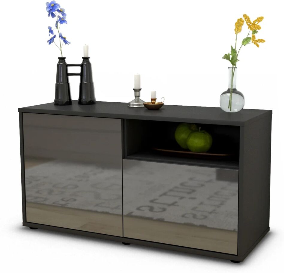 Photos - Dresser / Chests of Drawers Latitude Run Xzavier Combi Manufactured Wood gray/black 49.0 H x 92.0 W x