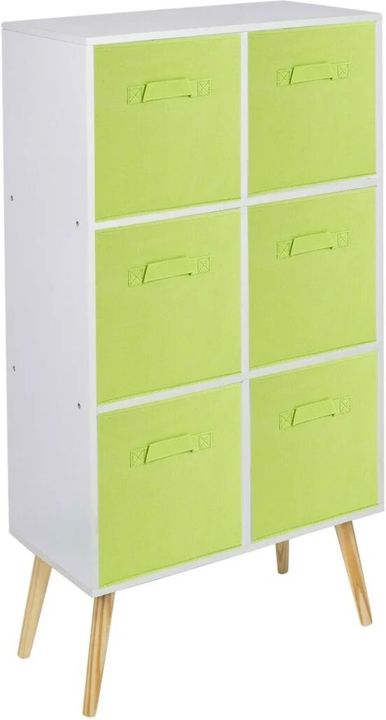 Photos - Wall Shelf 17 Stories Zabarsaya Bookcase green/white/brown 110.0 H x 60.0 W x 29.0 D