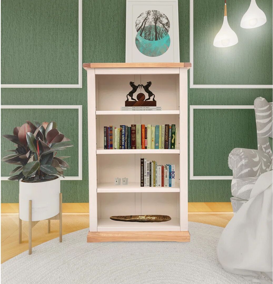 Photos - Wall Shelf Marlow Home Co. Mickel Bookcase white 120.0 H x 70.0 W x 25.0 D cm