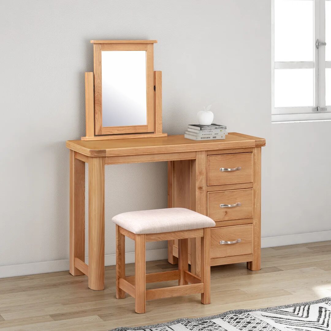 Photos - Dressing Table August Grove Comfrey  Set with Mirror brown 79.0 H x 110.0 W