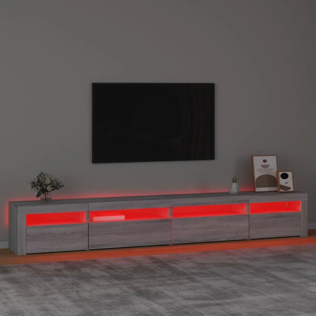 Photos - Mount/Stand VidaXL LED Lights TV Stand for TVs up to 50" gray 40.0 H x 270.0 W x 35.0 