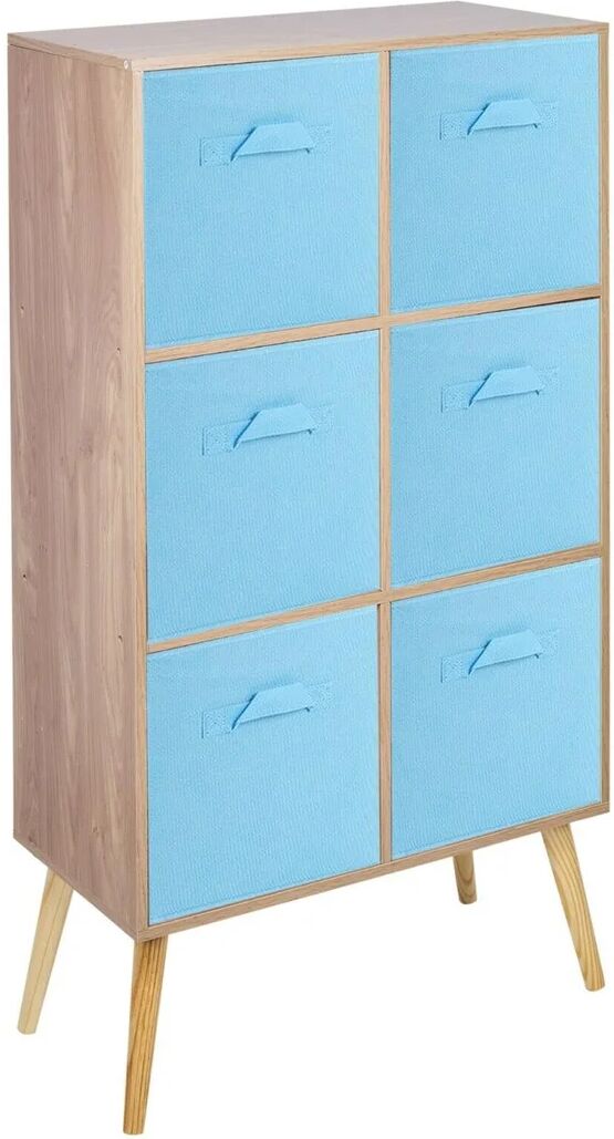 Photos - Wall Shelf 17 Stories Zabarsaya Bookcase blue/brown 110.0 H x 60.0 W x 29.0 D cm