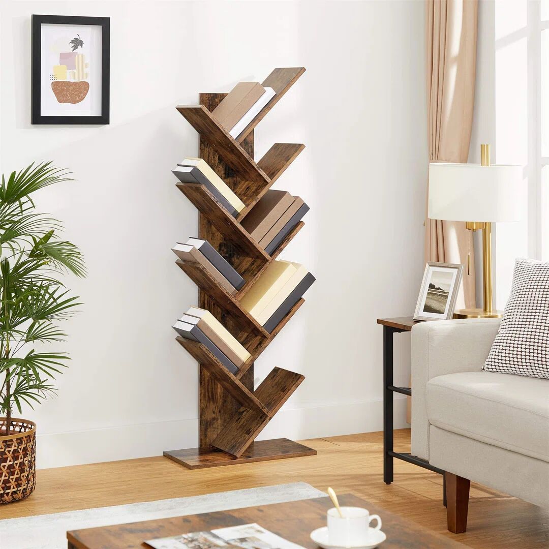 Photos - Wall Shelf Trent Austin Design Sarahi Bookcase brown 141.5 H x 50.0 W x 25.0 D cm