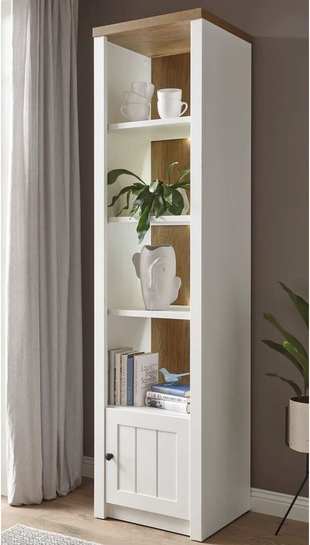 Photos - Wall Shelf Three Posts Standard-Bücherregal Brasher 47 x 50 cm brown/white 198.0 H x