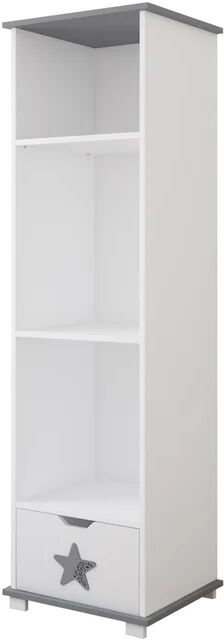 Photos - Wall Shelf Harriet Bee Epperson 177cm Bookcase gray/white 177.0 H x 47.0 W x 46.0 D c