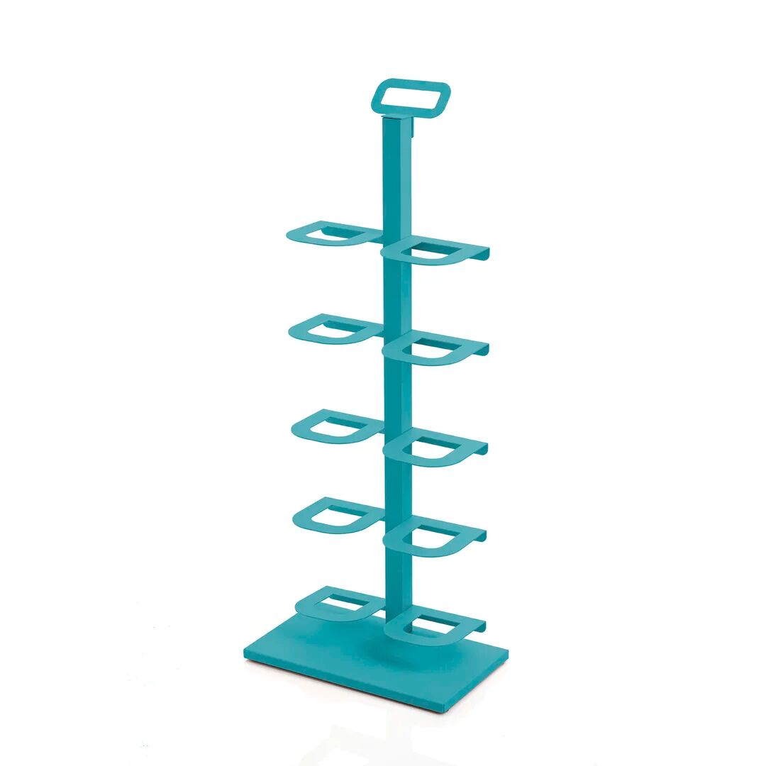 Photos - Shoe Cabinet / Rack Rebrilliant Shoe rack for 5 pairs of metal shoes green 85.0 H x 345.0 W x