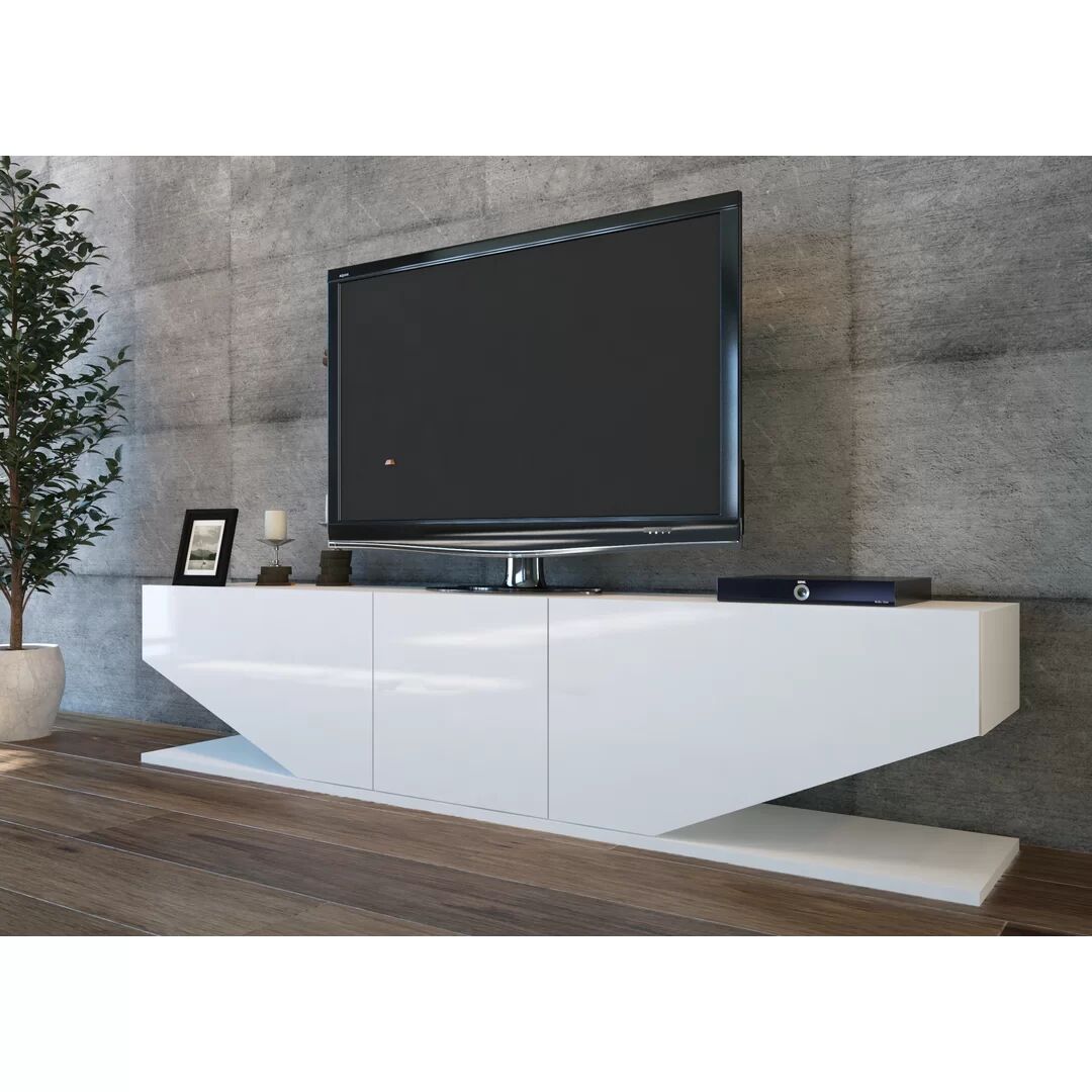 Zipcode Design Agarita TV Stand for TVs up to 78" brown/white 40.0 H cm
