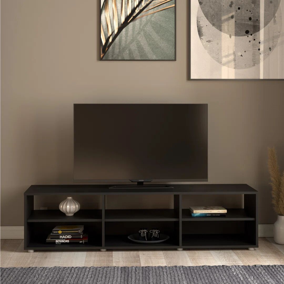 Photos - Mount/Stand 17 Stories Khania TV Stand for TVs up to 65" black 37.4 H x 147.2 W x 39.8