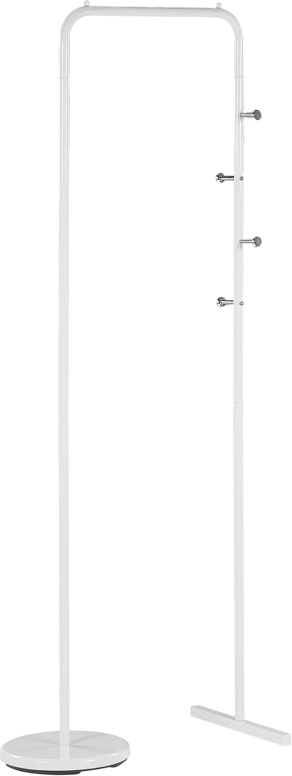 Beliani Clothes Rail White Metal 175 x 50 cm Freestanding Rack