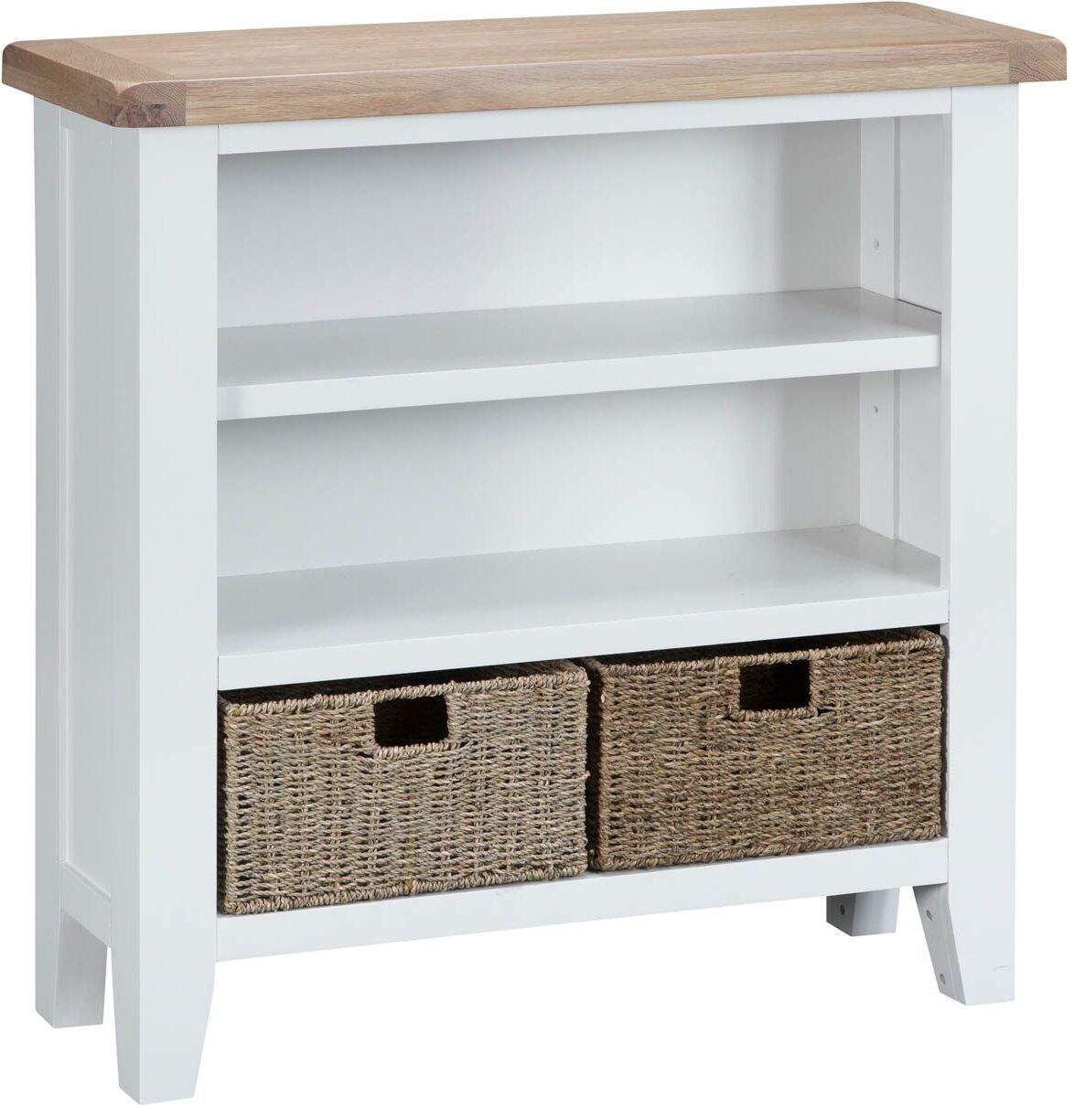 Woodbridge White Woodbridge Small Wide White Bookcase   Fully Assembled