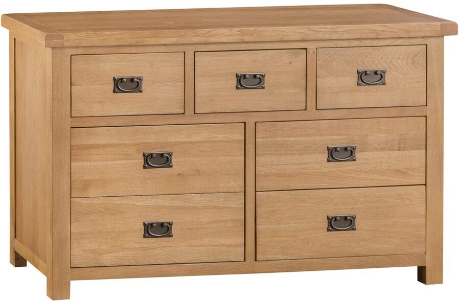 Hexham Oak 3 Over 4 Chest   Fully Assembled