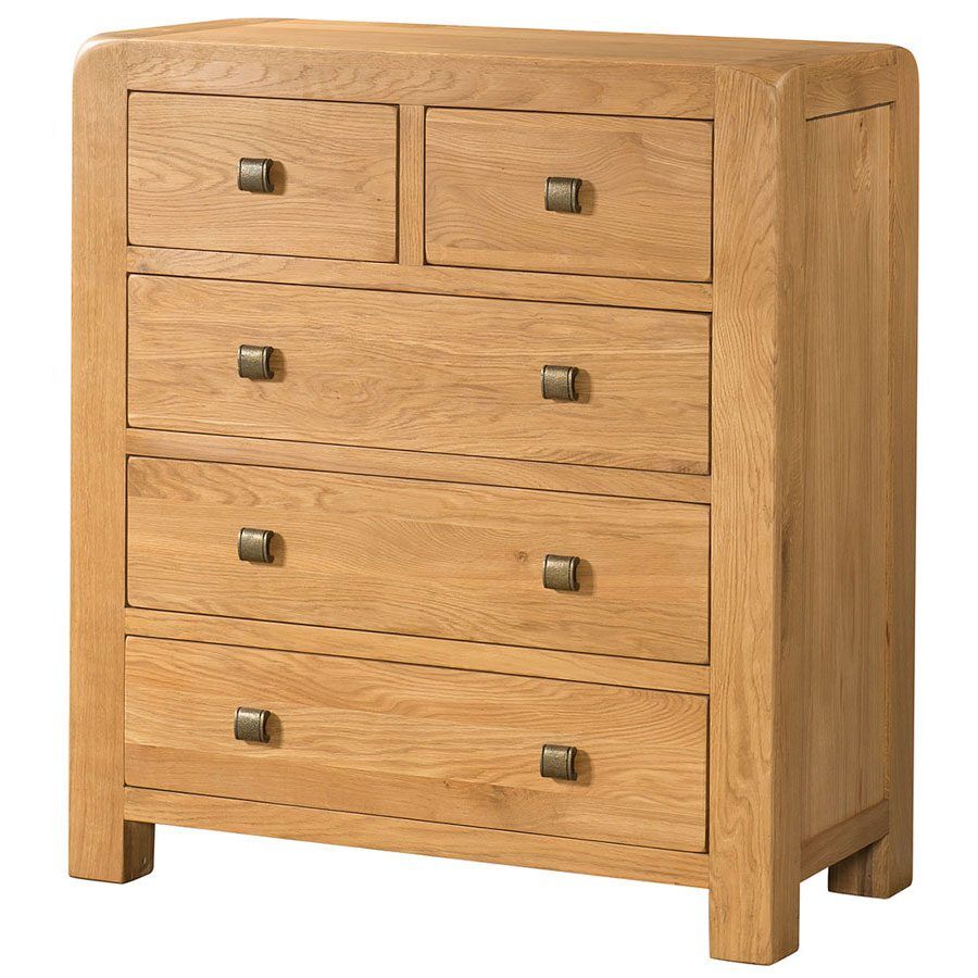 Devonshire Avon Avon Waxed Oak 2 Over 3 Chest   Fully Assembled