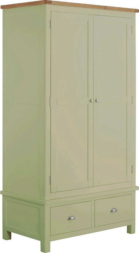 Classic Portland Sage Portland Sage Green Painted Gents Double Wardrobe