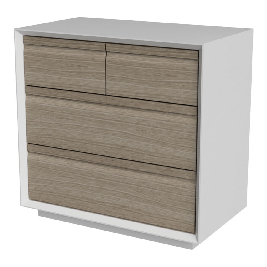 Clearance Corton Pearl White 2 + 2 Drawer Chest   Fully Assembled   Clearance
