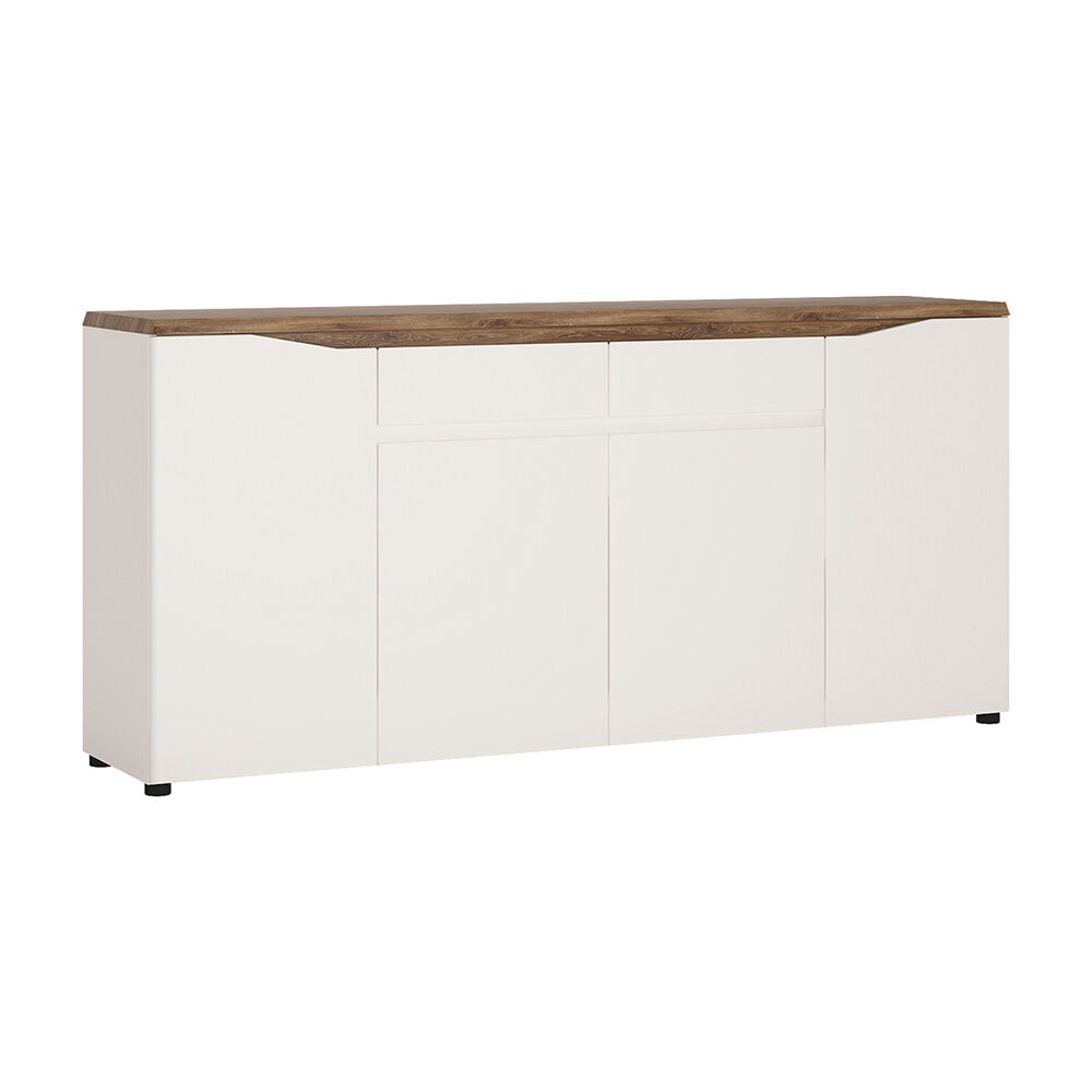 Pimlico White 4 Door 2 Drawer Sideboard   Self Assembly