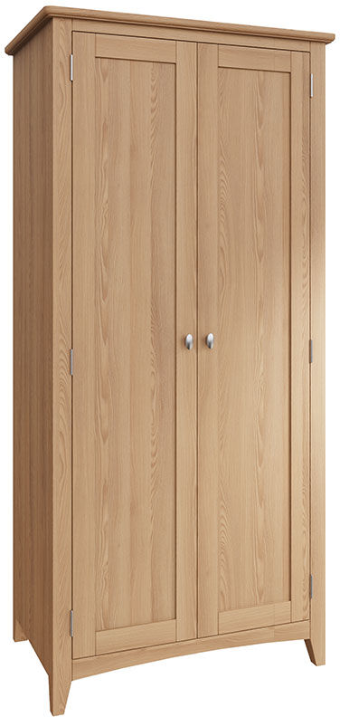 Ashurst Oak Ashurst Light Oak 2 Door Full Hanging Wardrobe