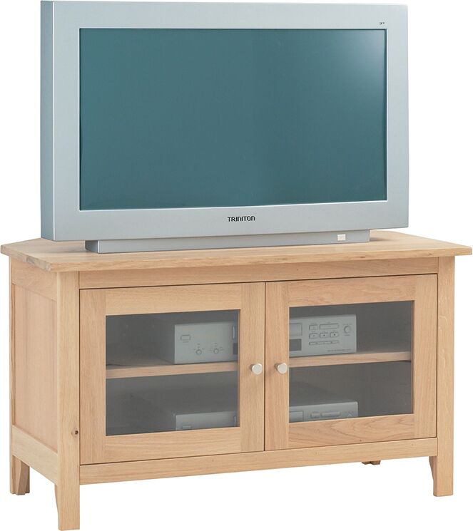 Harrow Oak Glazed Corner TV Cabinet   Fully Assembled