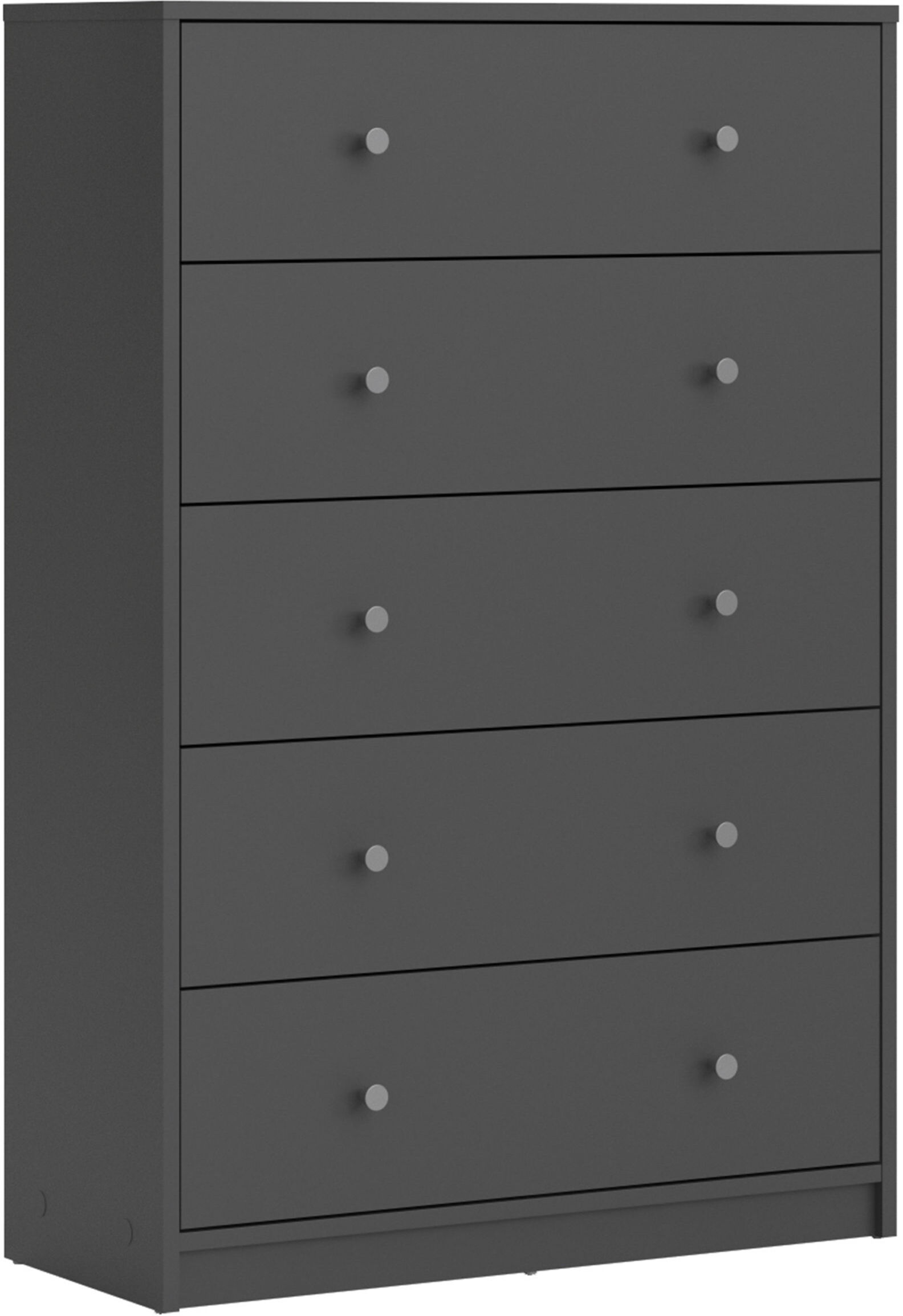 Elegance Bedroom Chest of 5 Drawers in Grey   Self Assembly