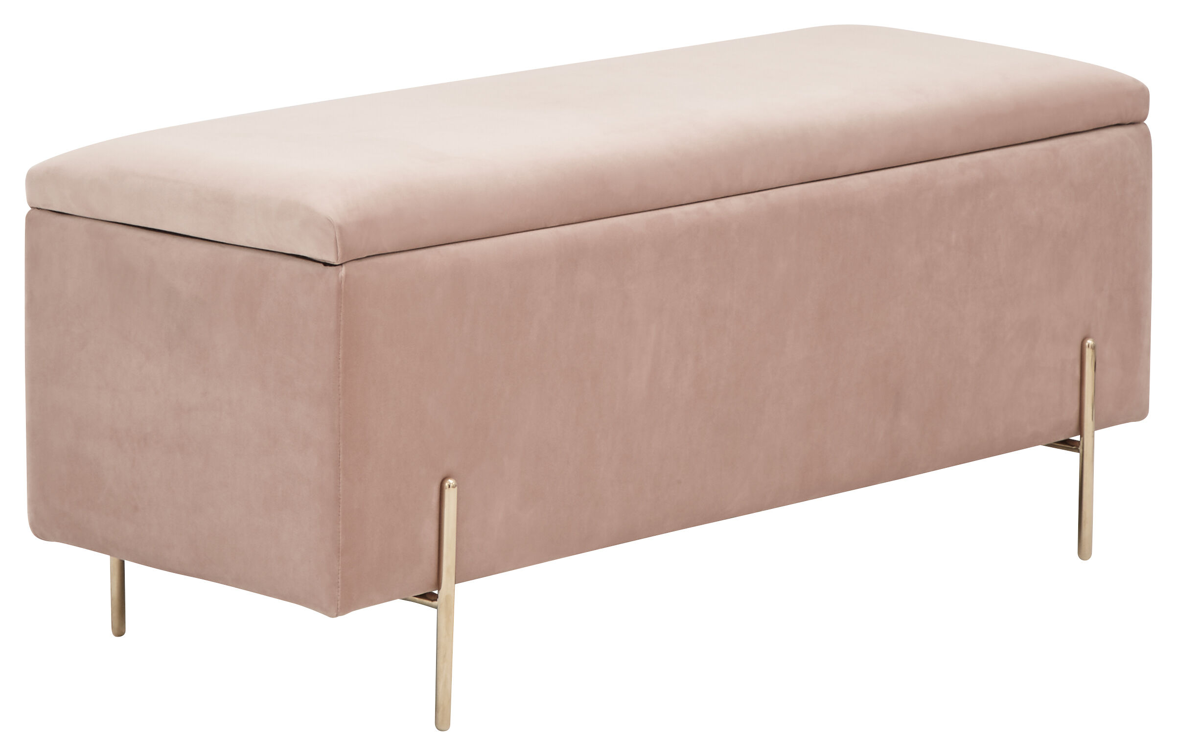 Deluxe Storage & Seating Miley Ottoman Storage Bench   Blush Pink   Self Assembly