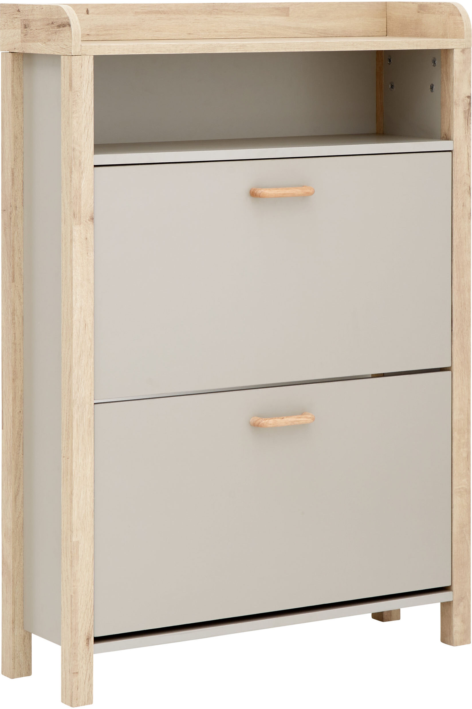 Deluxe Storage & Seating Berwick Open Top Shoe Cabinet   Light Grey   Self Assembly