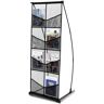 VEVOR Brochure Display Stand, 4-Tier 8 Pockets Mesh Literature Display Holder, Floor Standing Magazine Newspaper Catalog Rack, Lightweight & Portable with Carrying Bag for Shop Exhibitions Office