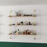 Homary 3-Tier Luxury Floating Shelves Wall Shelf in MDF Wall Mounted Shelves