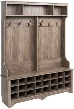 Prepac Wide Hall Tree Storage Cabinet, Grey