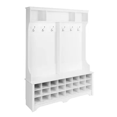 Prepac Wide Hall Tree Storage Cabinet, White