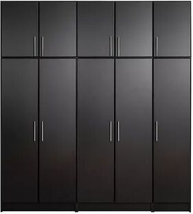 Prepac Elite C 80-in. Storage Cabinet 6-piece Set, Black