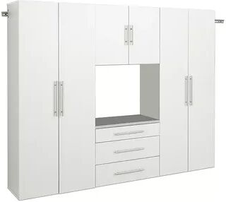 Prepac HangUps G 90-in. Storage Cabinet 4-piece Set, White