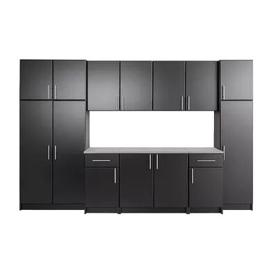 Prepac Elite A 112-in. Storage Cabinet 9-piece Set, Black