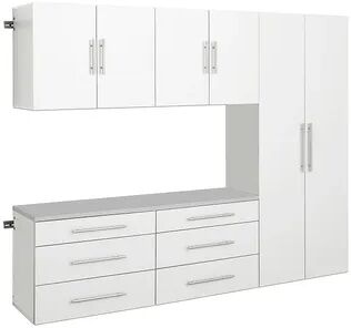 Prepac HangUps H 90-in. Storage Cabinet 5-piece Set, White