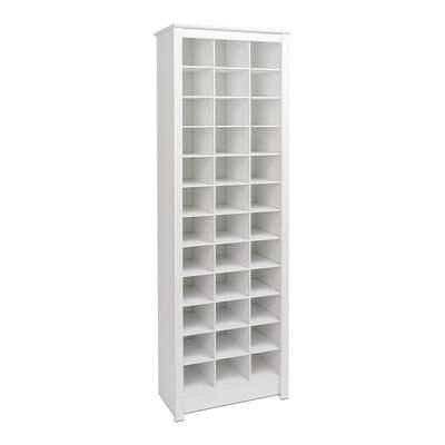 Prepac Tall Shoe Storage Cabinet, White