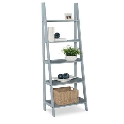 Linon 5-Tier Bookshelf, Grey