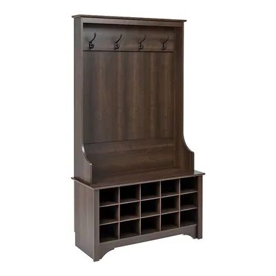 Prepac Hall Entryway Storage Cabinet, Dark Brown